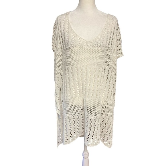 Cupshe Crochet Women’s Swimsuit Bathing Suit Coverup Ivory Size S Pool Beach - Picture 1 of 10